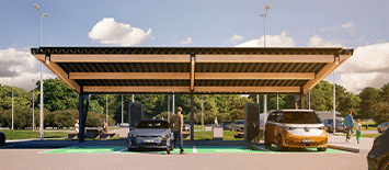 Gewerbe Carport mit Photovoltaik & Ladestation